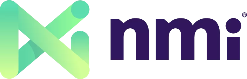 A green to blue gradient ribbon forms an 